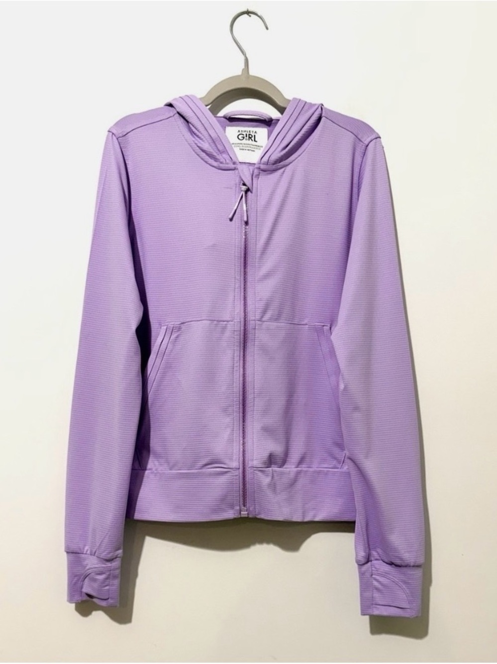 Athleta Girl Lavender zip-up hoodie